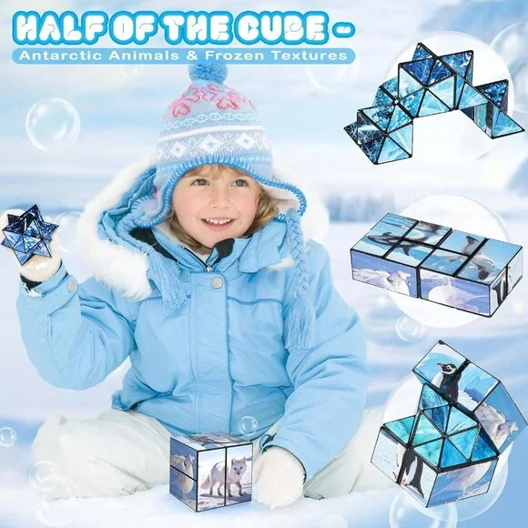 2 in 1 Magic Cube Set, Fidget Toy for Kids Adults, Yoshimoto Cube for Ages 8-12, - Picture 4 of 8